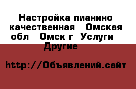 Настройка пианино качественная - Омская обл., Омск г. Услуги » Другие   